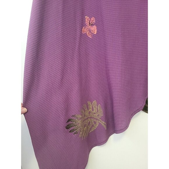 JG's MAD LAB Art to Wear Button-front Tunic Jacket Appliqué Flower 3X Multicolor - Picture 14 of 15